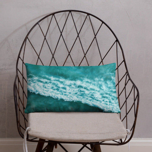 Turquoise Wave Pillow