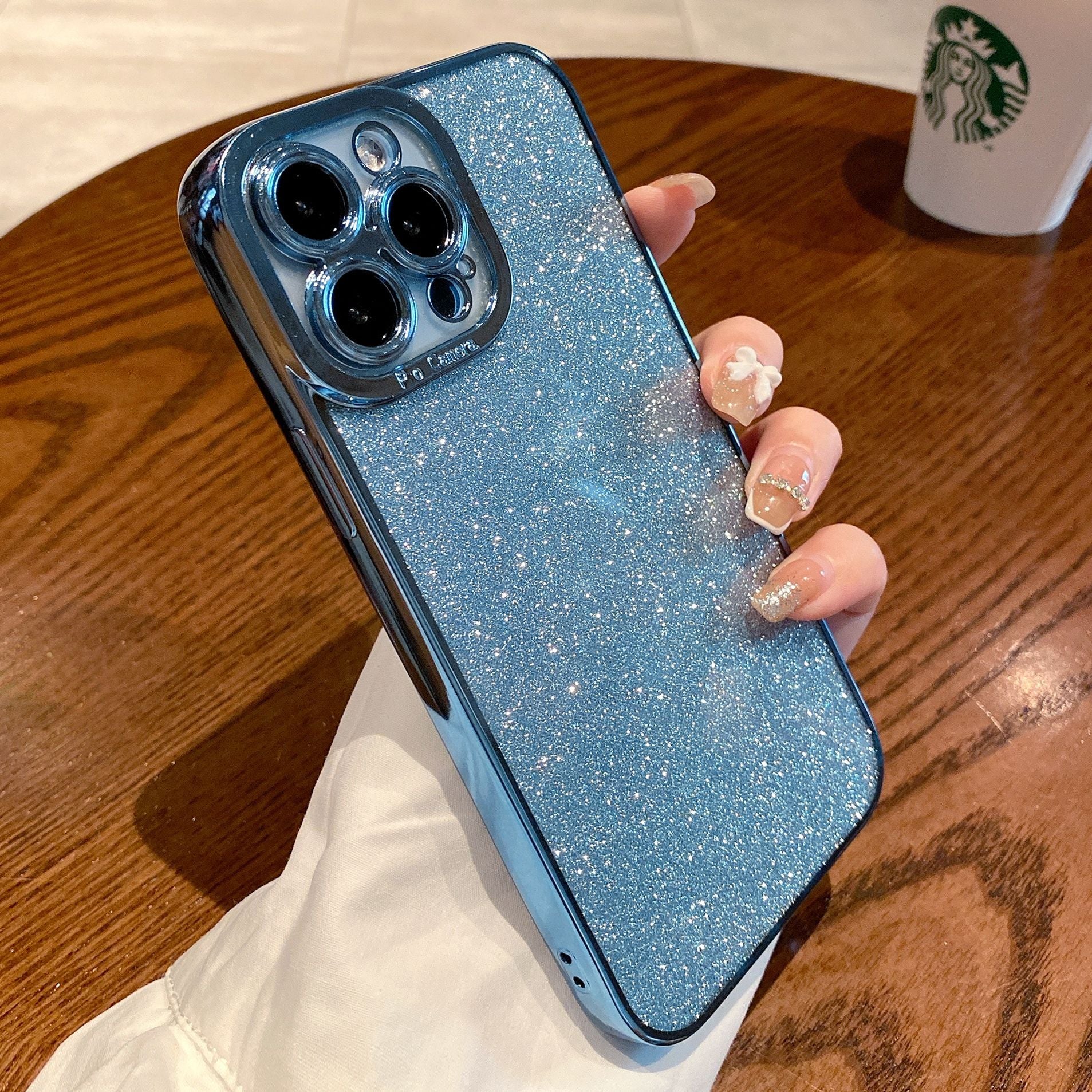 iphone 13 case glitter blue