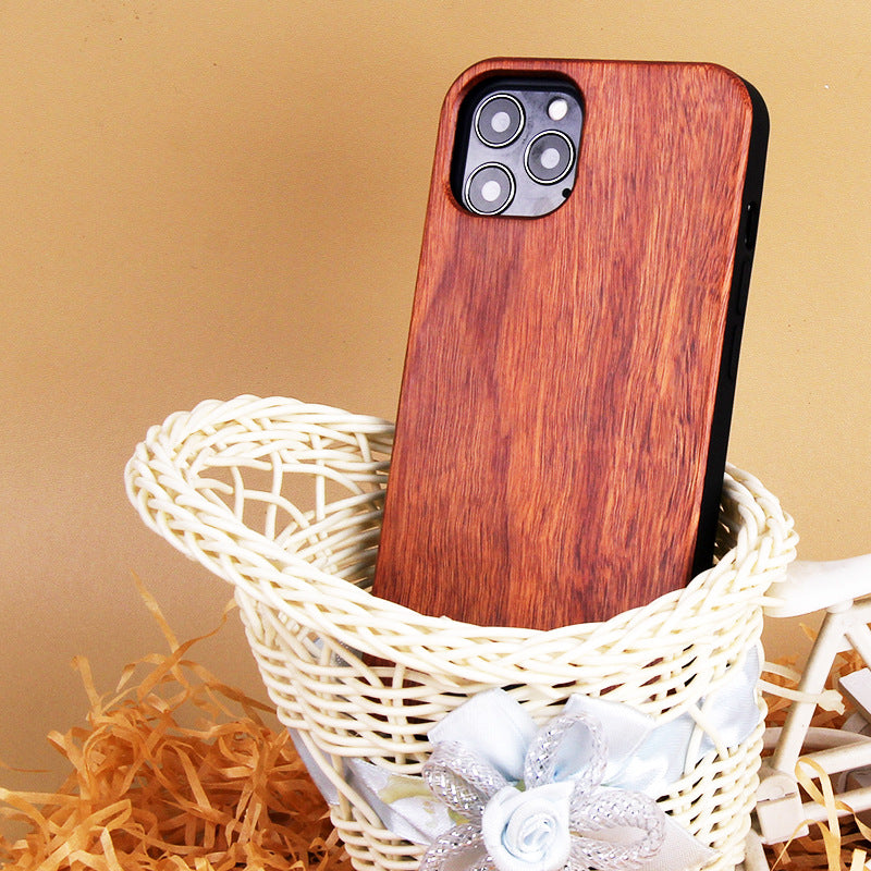 iphone 13 case bamboo dark wood wooden