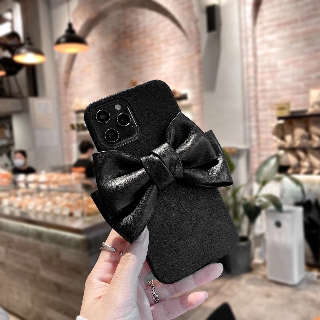 iphone 13 case black bow elegant