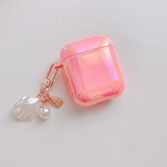Iridescent Shell Earbuds Case