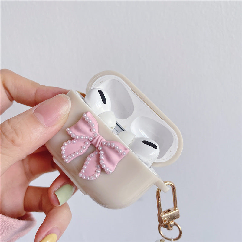Pink Bow Earbuds Case