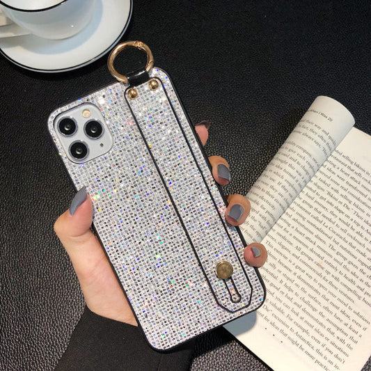 wristband iphone 13 bling case white
