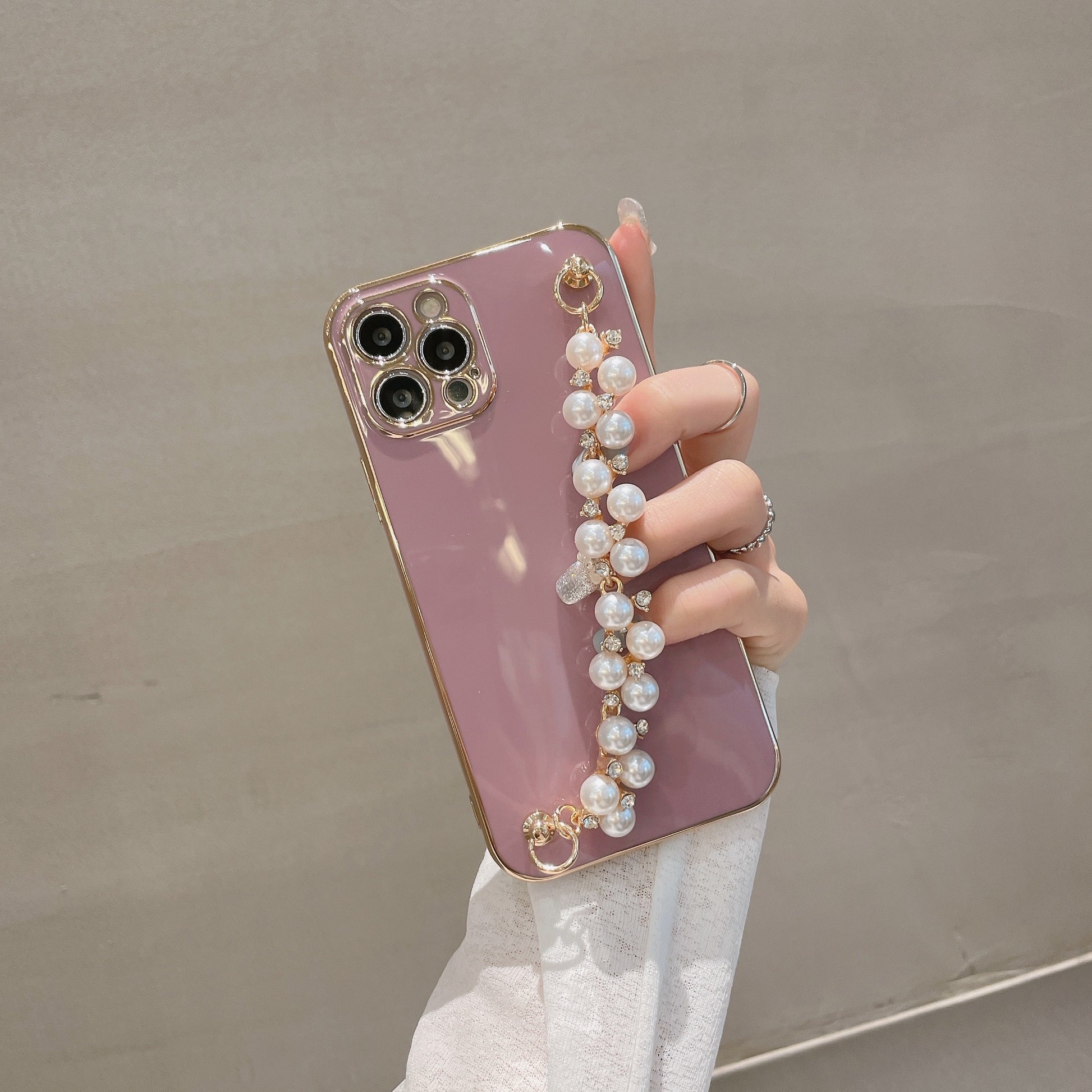 pearl chain iphone 13 purple case treasures avenue