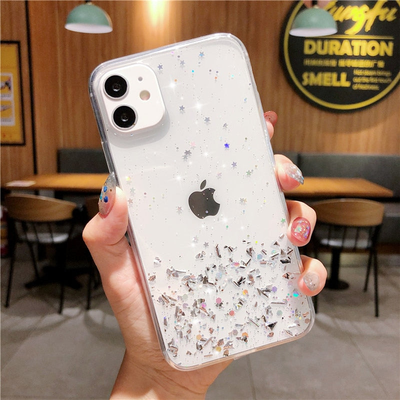 clear glitter iphone 13 case