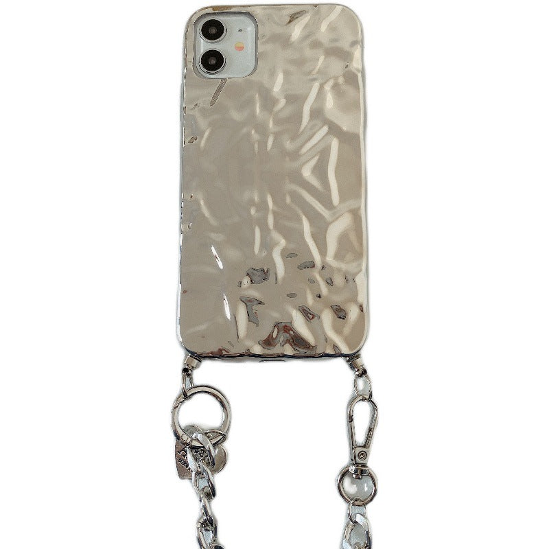silver frosty chain iphone 13 case