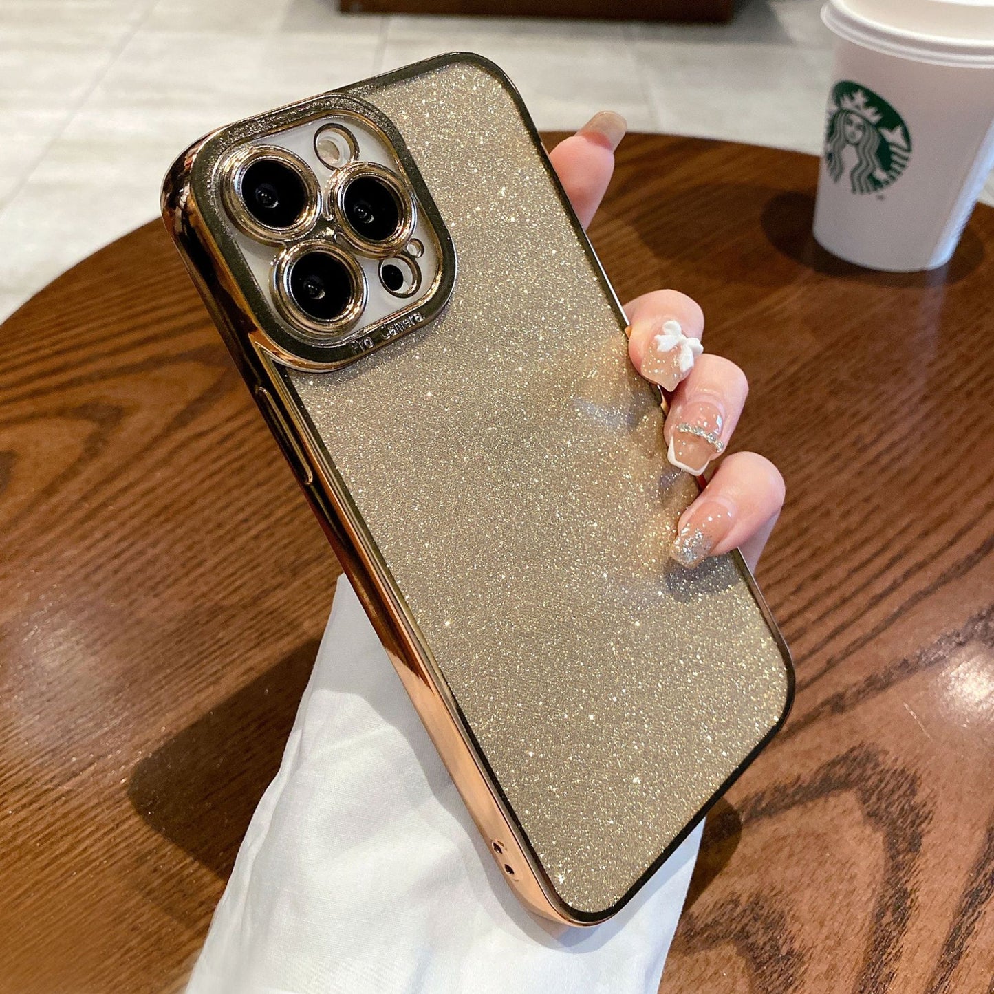iphone 13 case glitter gold
