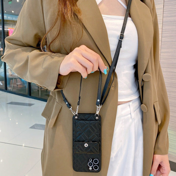 geometric purse crossbody iphone 13 case black
