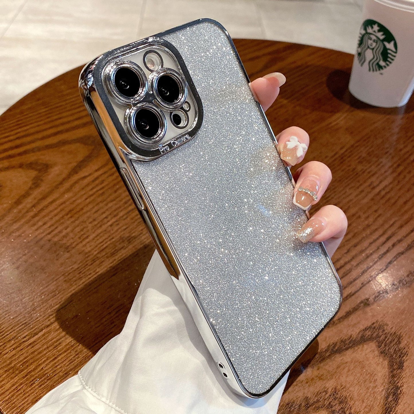 iphone 13 case glitter silver