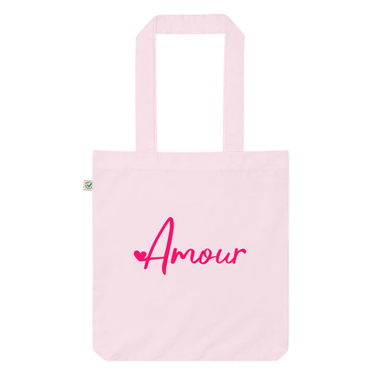 AMOUR Pink Organic Tote Bag 🌱
